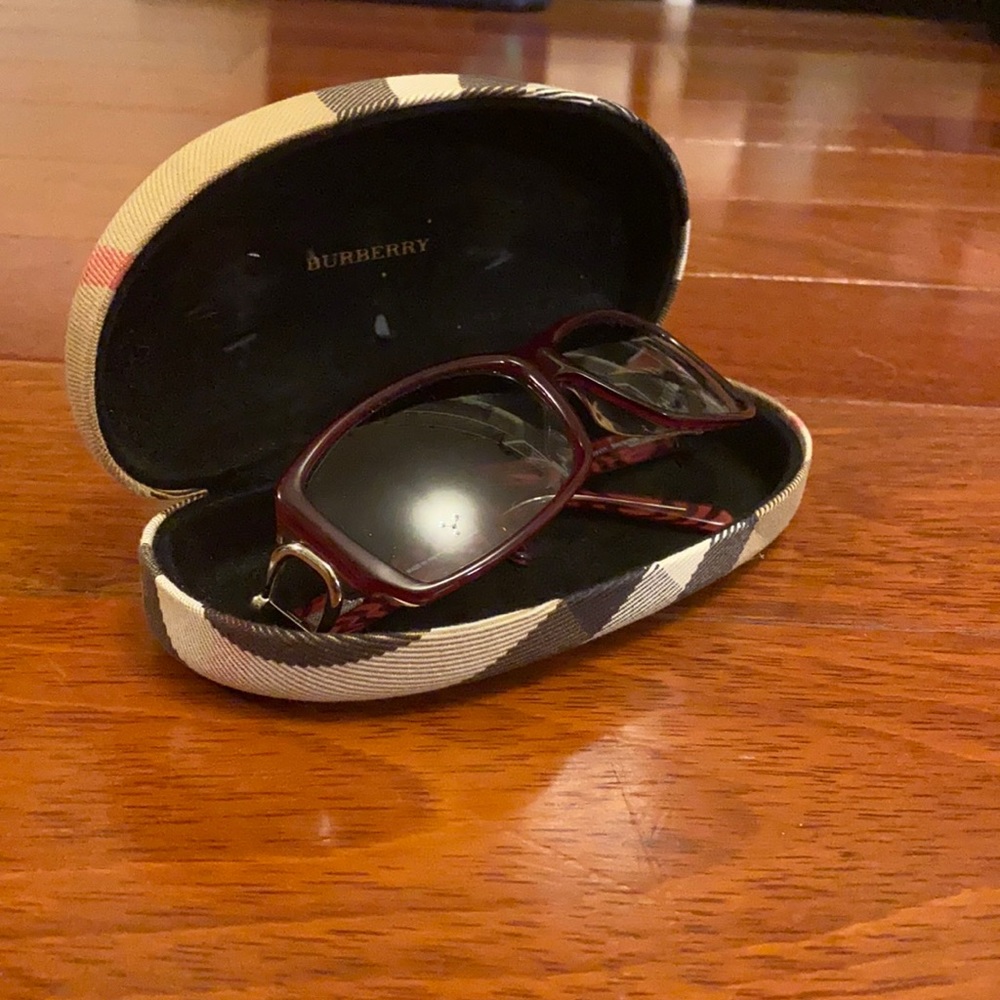 Burberry Red Plaid Sunglasses